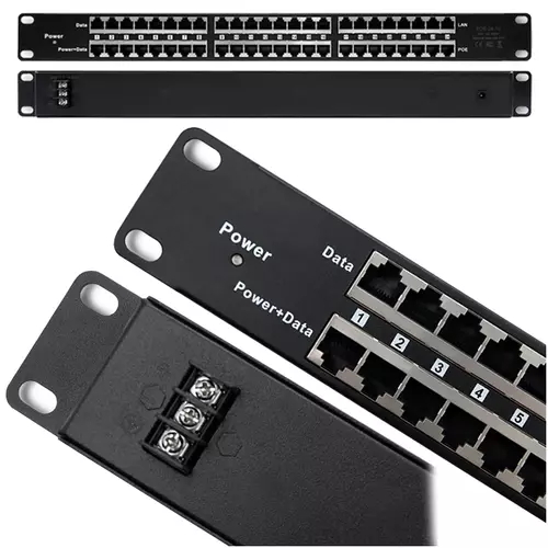 Efektywne zarządzanie siecią na wyciągnięcie ręki z patch panelem Qoltec 48V 24 porty Passive PoE Injector - odkryj nową jakość połączeń