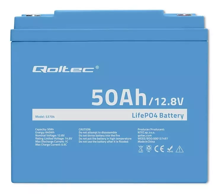 Akumulator Qoltec LiFePO4 12.8V 50Ah - niezawodne źródło energii dla każdego urządzenia