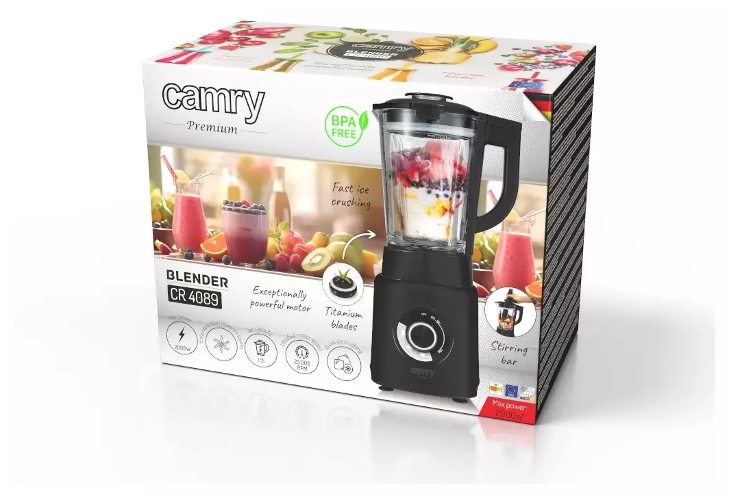 Blender Camry CR 4089: mistrz szybkiego blendowania i wszechstronności w Twojej kuchni