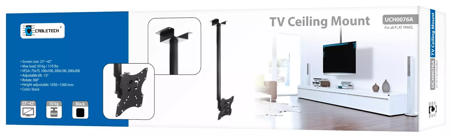 Uchwyt sufitowy do telewizora LCD UCH0076A - elastyczność i bezpieczeństwo w jednym rozwiązaniu