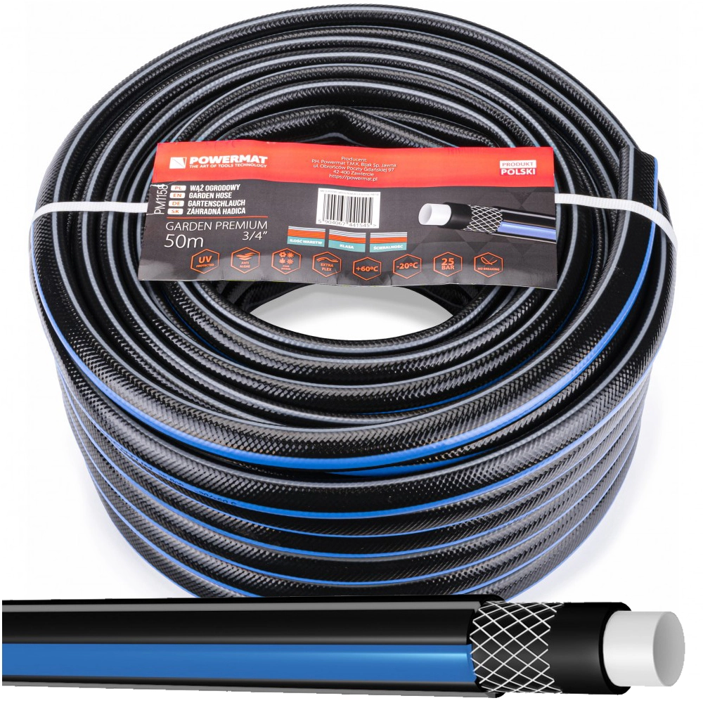 Wąż ogrodowy Powermat Garden Premium 3/4" 50m - trwałość i wszechstronność dla twojego ogrodu