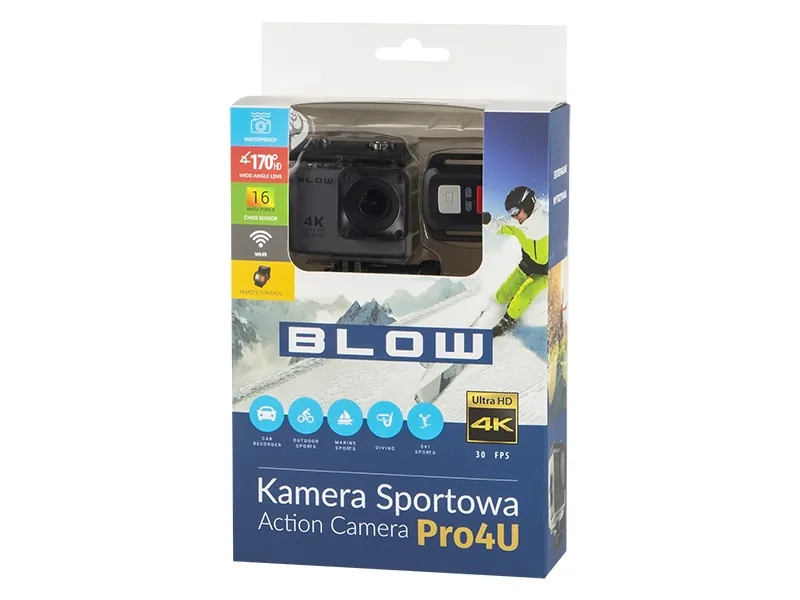 Odkryj nowe perspektywy z kamerą sportową Blow Pro4U 4K Wi-Fi – Twój nowy sposób na dynamiczne wspomnienia