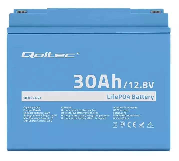 Bezpieczna i ekologiczna moc - Akumulator Qoltec LiFePO4 12.8V 30Ah nowym standardem efektywności energetycznej