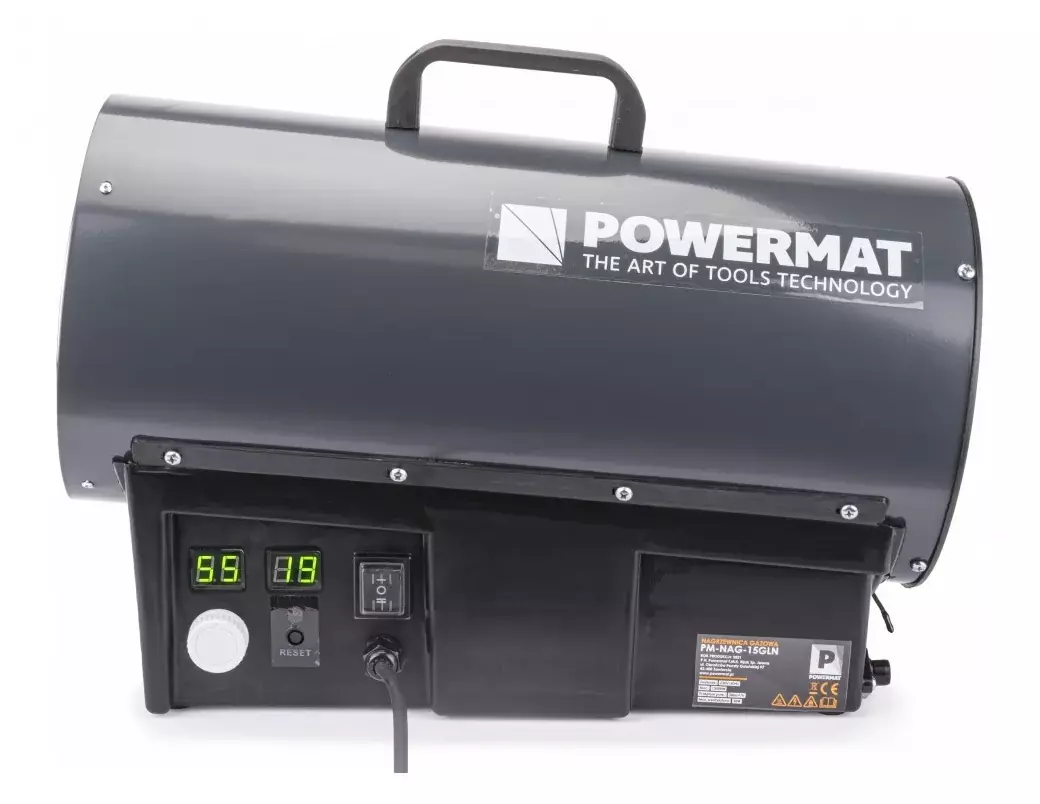Odkryj moc ciepła z nagrzewnicą gazową Powermat PM-NAG-15GLN - idealna do dużych przestrzeni
