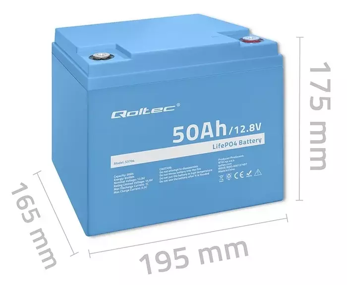 Akumulator Qoltec LiFePO4 12.8V 50Ah - niezawodne źródło energii dla każdego urządzenia